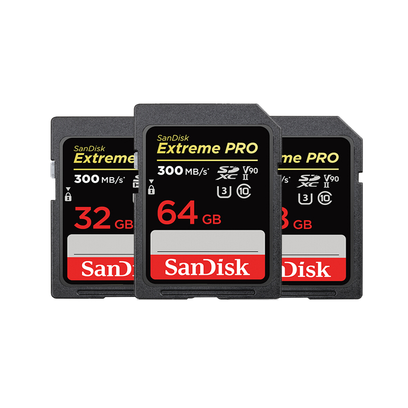 SanDisk Extreme Pro 메모리 카드 300 메터/초 UHS-II 32GB 64GB 128GB U3 SD 카드 플래시 카드 SD 메모리 SDXC SDHC 카드 카메라